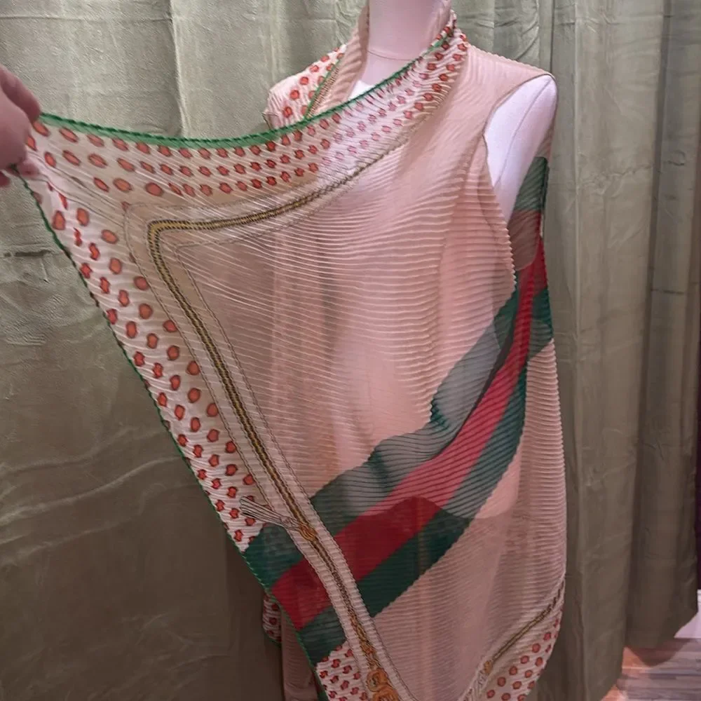 Gucci silk scarf vest